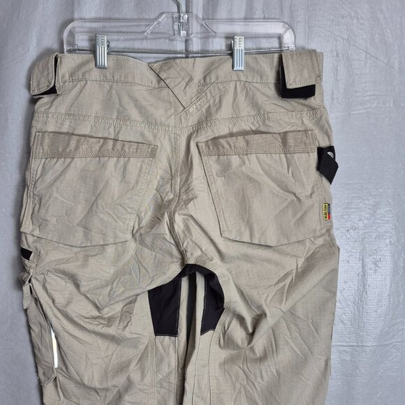 Blaklader Work Pants Men's 34x32 Ripstop Knee Pad Ready Cargo Utility Khaki - Picture 10 of 16